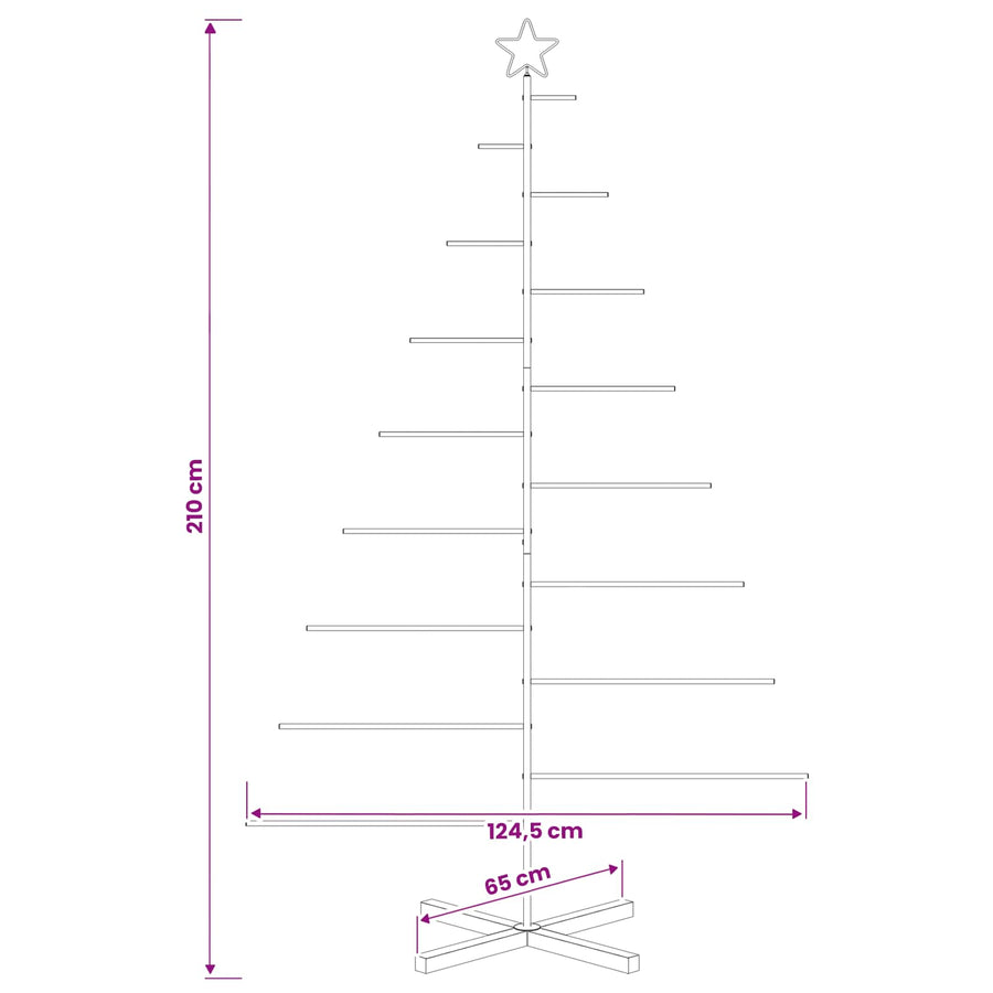 Metalen kerstboom met standaard KUOPIO 210 cm Staal Wit