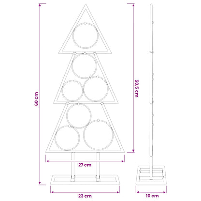 Metalen kerstboom met standaard KUOPIO 60 cm Staal Zwart