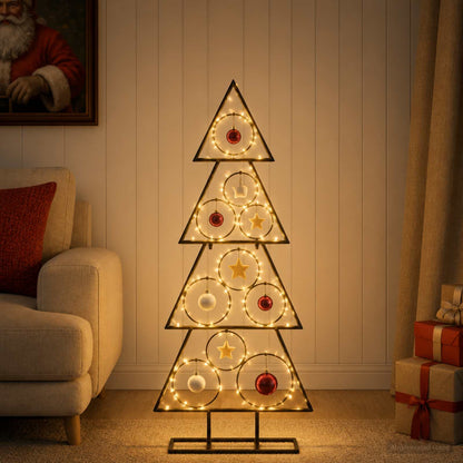 Metalen kerstboom met standaard KUOPIO 90 cm Staal Zwart