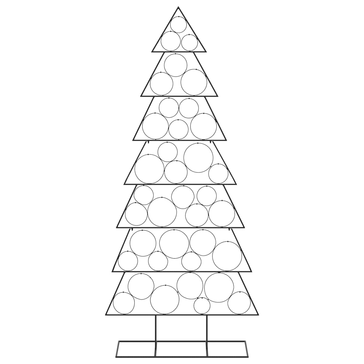 Metalen kerstboom met standaard KUOPIO 210 cm Staal Zwart