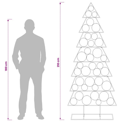 Metalen kerstboom met standaard KUOPIO 210 cm Staal Zwart