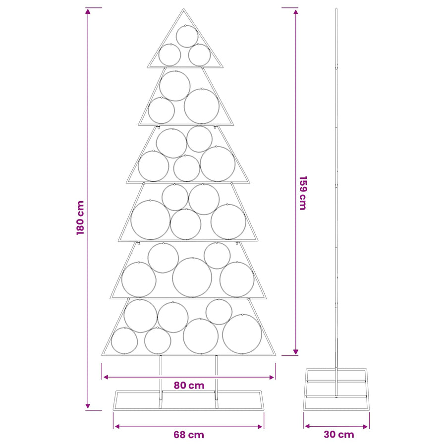 Metalen kerstboom met standaard KUOPIO 180 cm Staal Goud