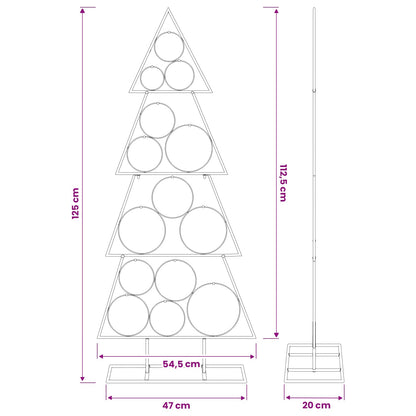 Metalen kerstboom met standaard KUOPIO 125 cm Staal Wit