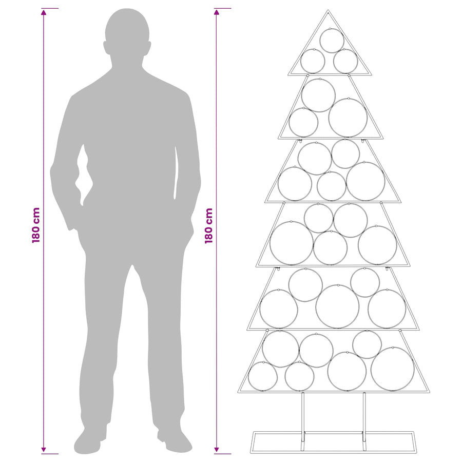 Metalen kerstboom met standaard KUOPIO 180 cm Staal Wit