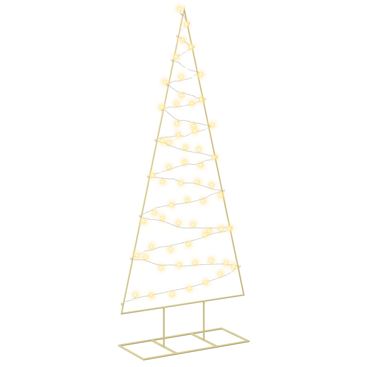 Metalen kerstboom met led KUOPIO 180 cm Warmwit Staal Goud