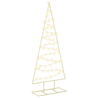 Metalen kerstboom met led KUOPIO 180 cm Warmwit Staal Goud