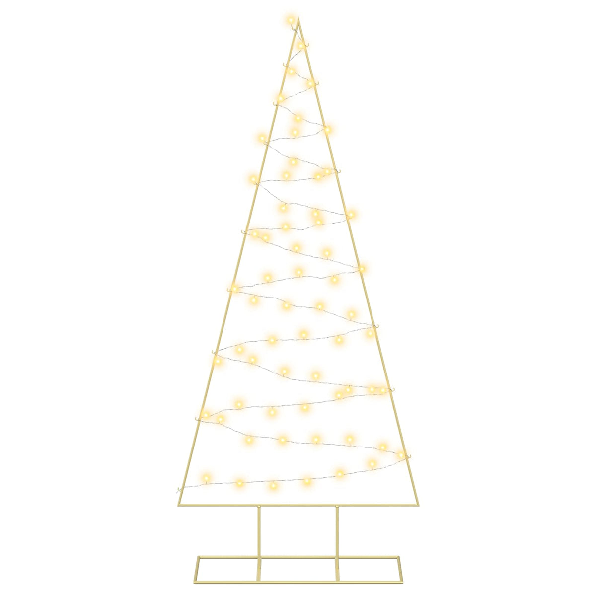 Metalen kerstboom met led KUOPIO 180 cm Warmwit Staal Goud