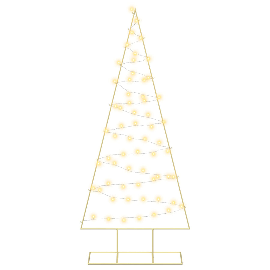 Metalen kerstboom met led KUOPIO 180 cm Warmwit Staal Goud