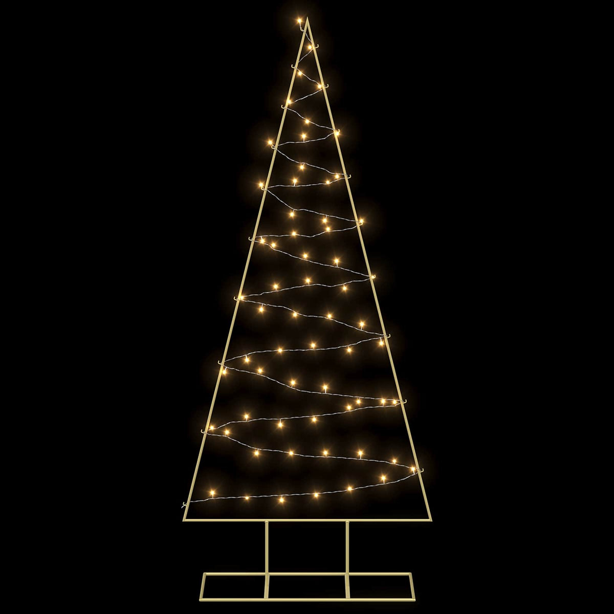 Metalen kerstboom met led KUOPIO 180 cm Warmwit Staal Goud