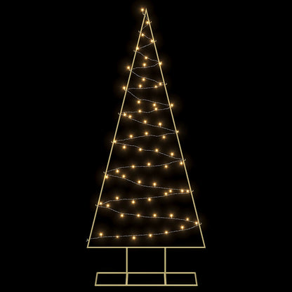 Metalen kerstboom met led KUOPIO 180 cm Warmwit Staal Goud