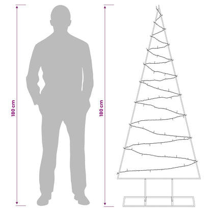 Metalen kerstboom met led KUOPIO 180 cm Warmwit Staal Goud