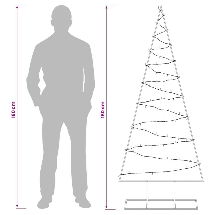 Metalen kerstboom met led KUOPIO 180 cm Warmwit Staal Goud