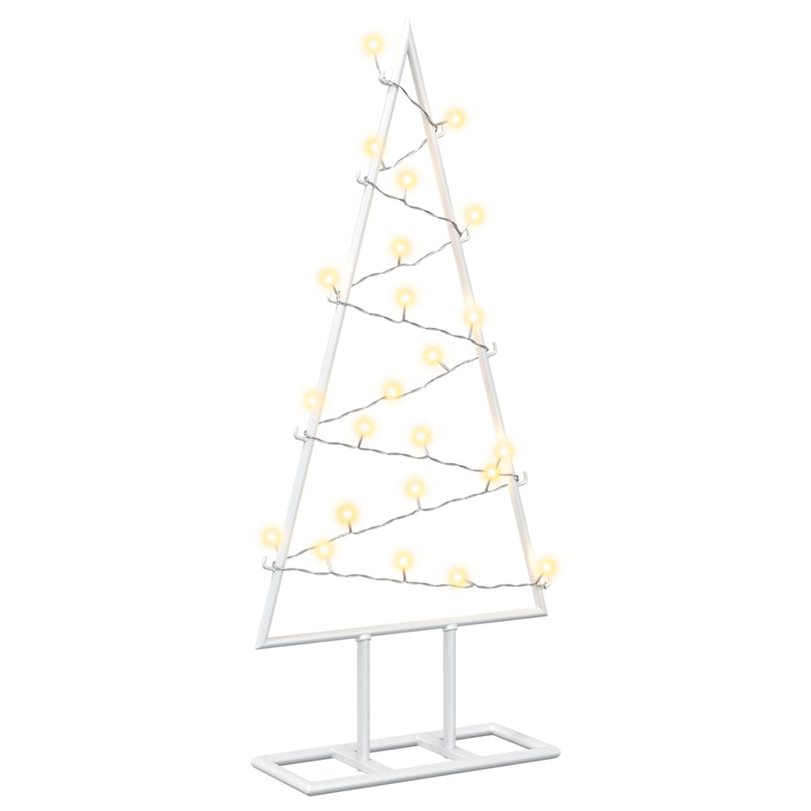 Metalen kerstboom met led KUOPIO 60 cm Warmwit Staal Wit