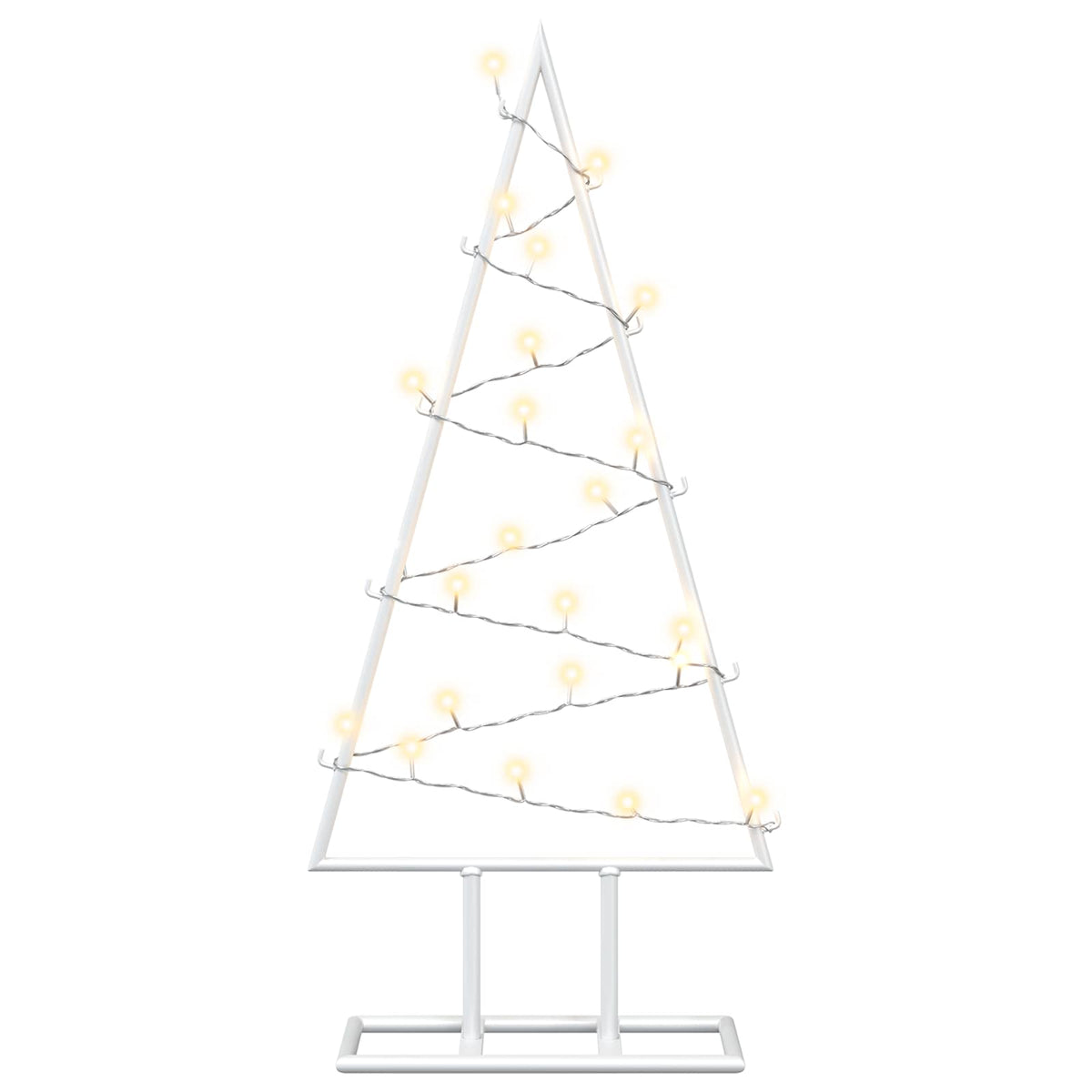 Metalen kerstboom met led KUOPIO 60 cm Warmwit Staal Wit