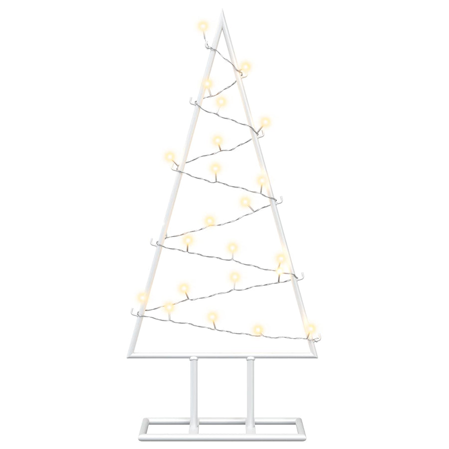 Metalen kerstboom met led KUOPIO 60 cm Warmwit Staal Wit