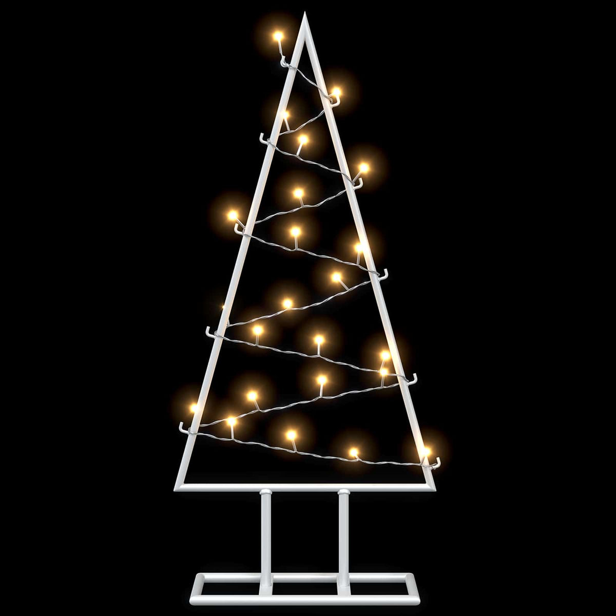 Metalen kerstboom met led KUOPIO 60 cm Warmwit Staal Wit