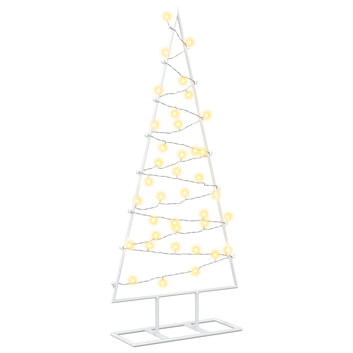 Metalen kerstboom met led KUOPIO 90 cm Warmwit Staal Wit