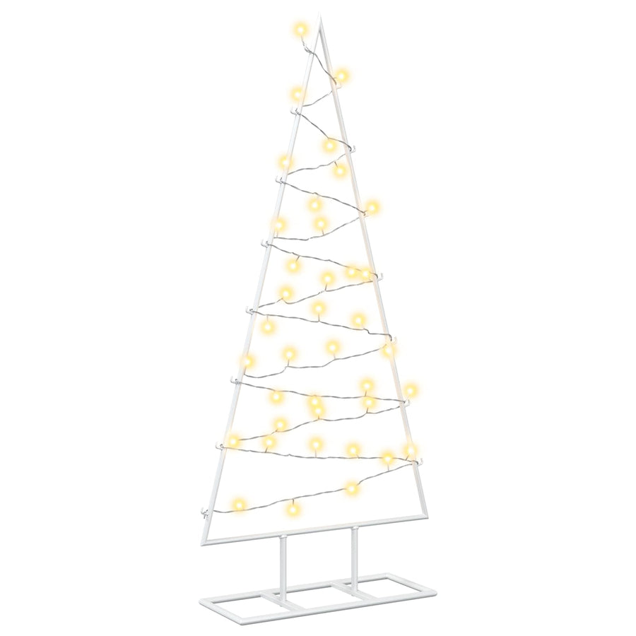 Metalen kerstboom met led KUOPIO 90 cm Warmwit Staal Wit
