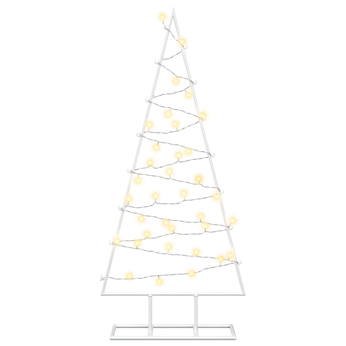 Metalen kerstboom met led KUOPIO 90 cm Warmwit Staal Wit