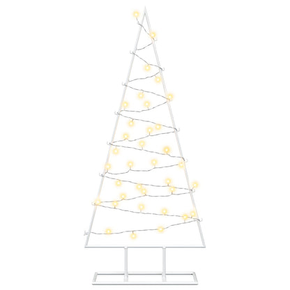 Metalen kerstboom met led KUOPIO 90 cm Warmwit Staal Wit
