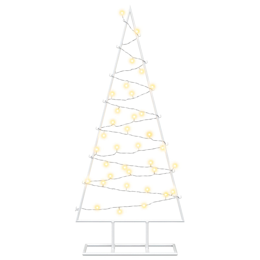 Metalen kerstboom met led KUOPIO 90 cm Warmwit Staal Wit