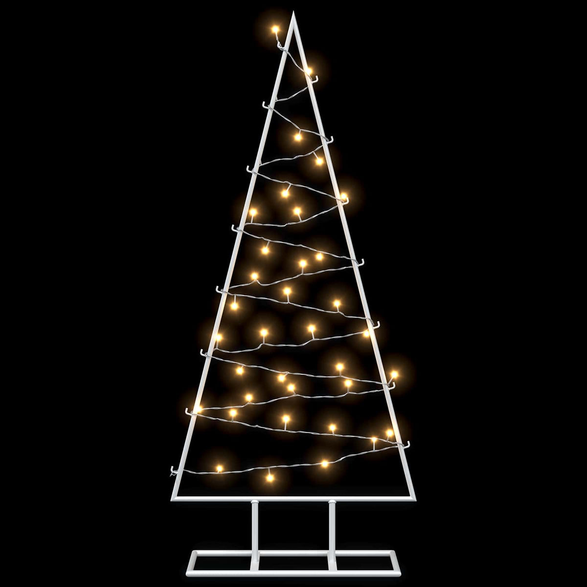Metalen kerstboom met led KUOPIO 90 cm Warmwit Staal Wit