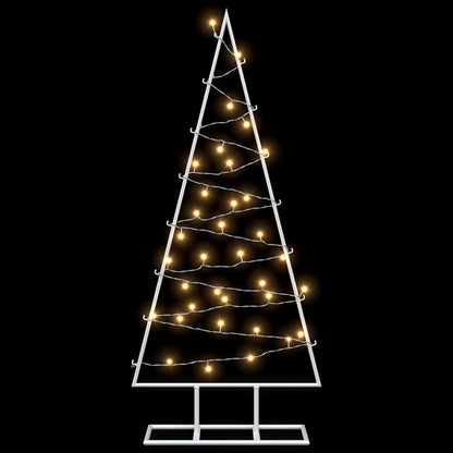 Metalen kerstboom met led KUOPIO 90 cm Warmwit Staal Wit