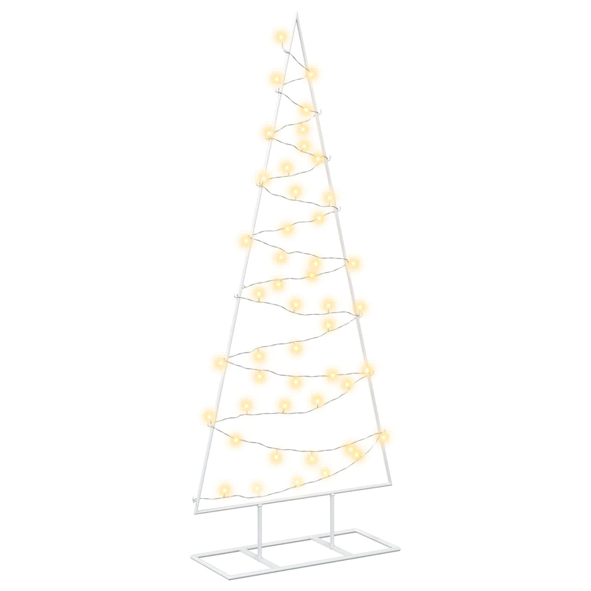 Metalen kerstboom met led KUOPIO 125 cm Warmwit Staal Wit