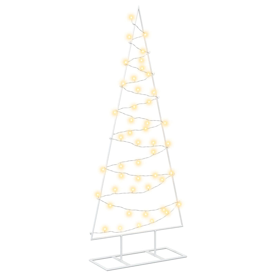 Metalen kerstboom met led KUOPIO 125 cm Warmwit Staal Wit