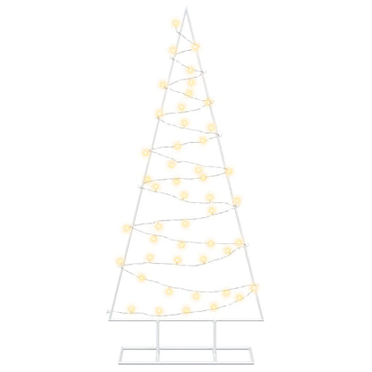 Metalen kerstboom met led KUOPIO 125 cm Warmwit Staal Wit