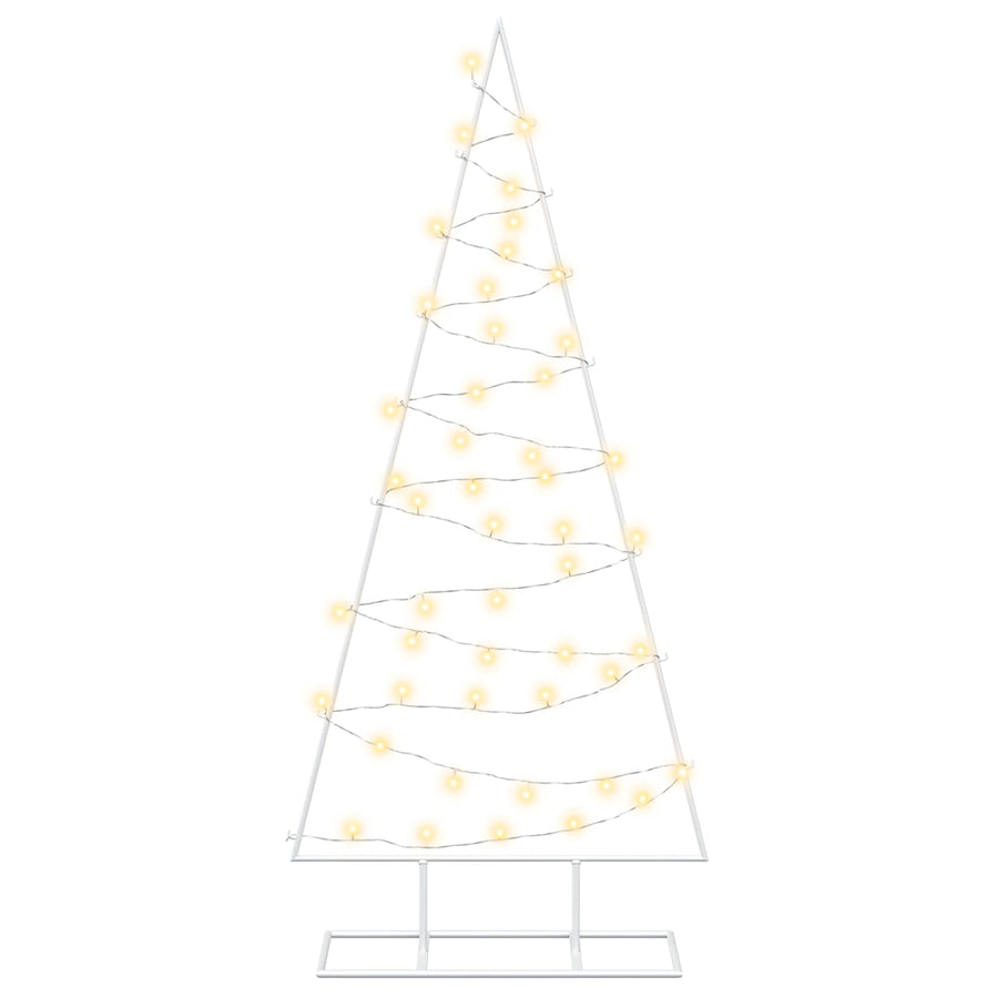 Metalen kerstboom met led KUOPIO 125 cm Warmwit Staal Wit