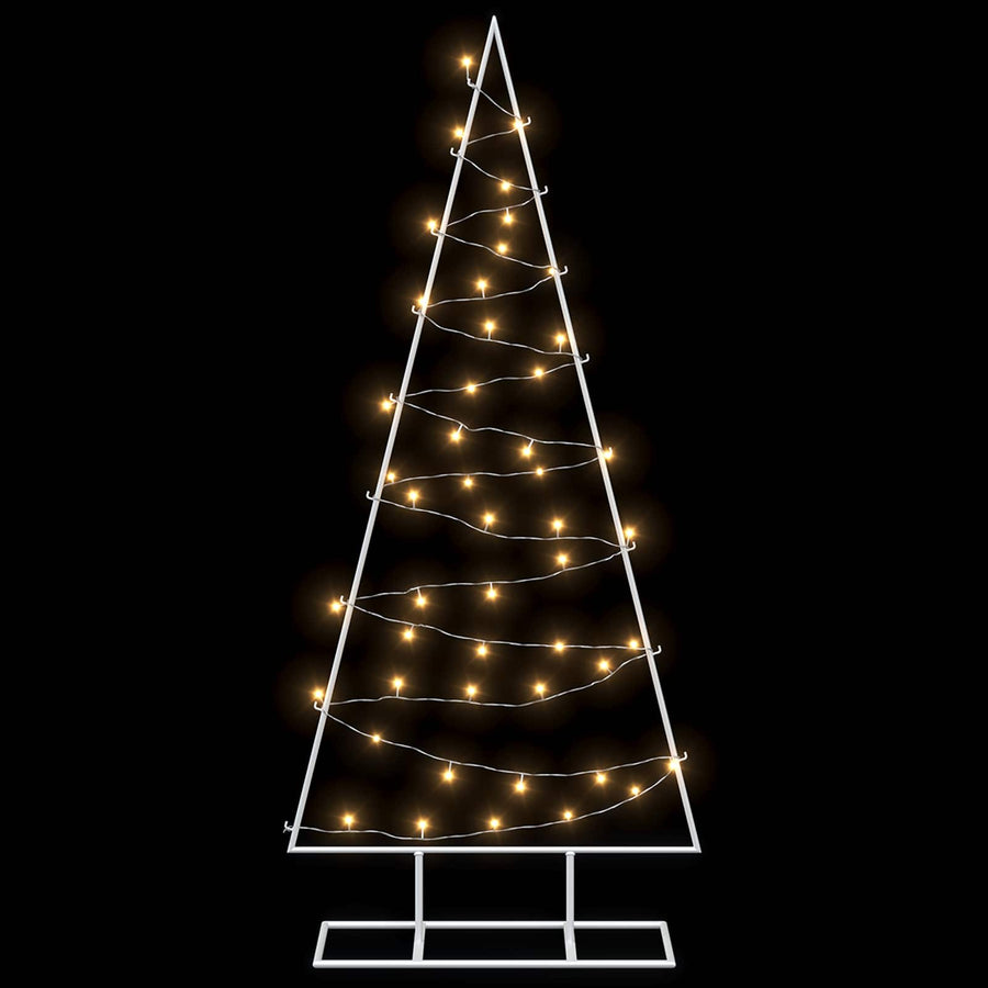 Metalen kerstboom met led KUOPIO 125 cm Warmwit Staal Wit