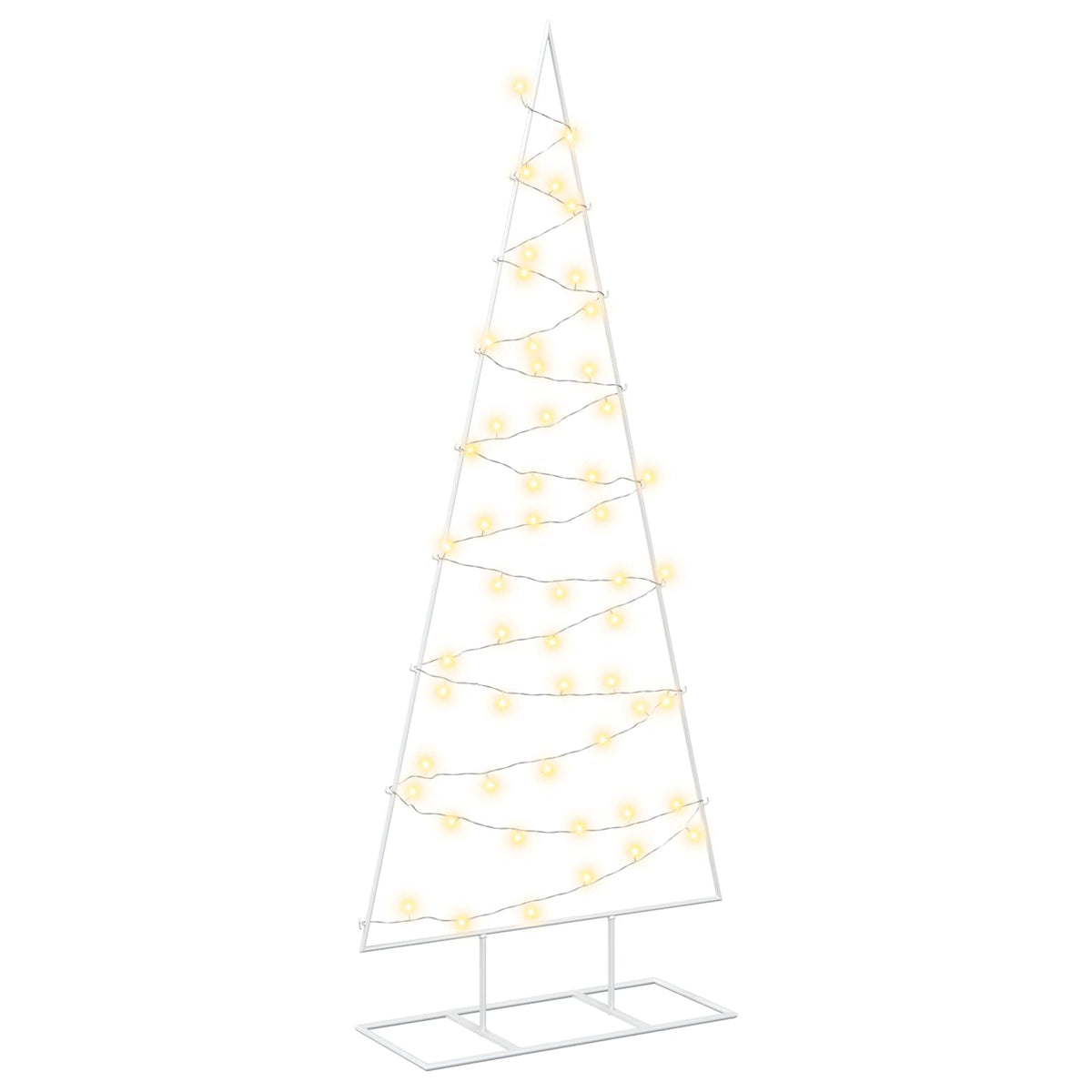Metalen kerstboom met led KUOPIO 150 cm Warmwit Staal Wit