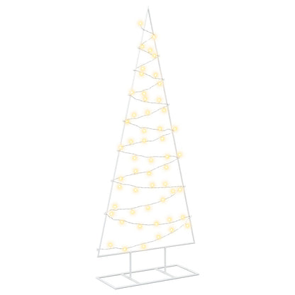 Metalen kerstboom met led KUOPIO 150 cm Warmwit Staal Wit