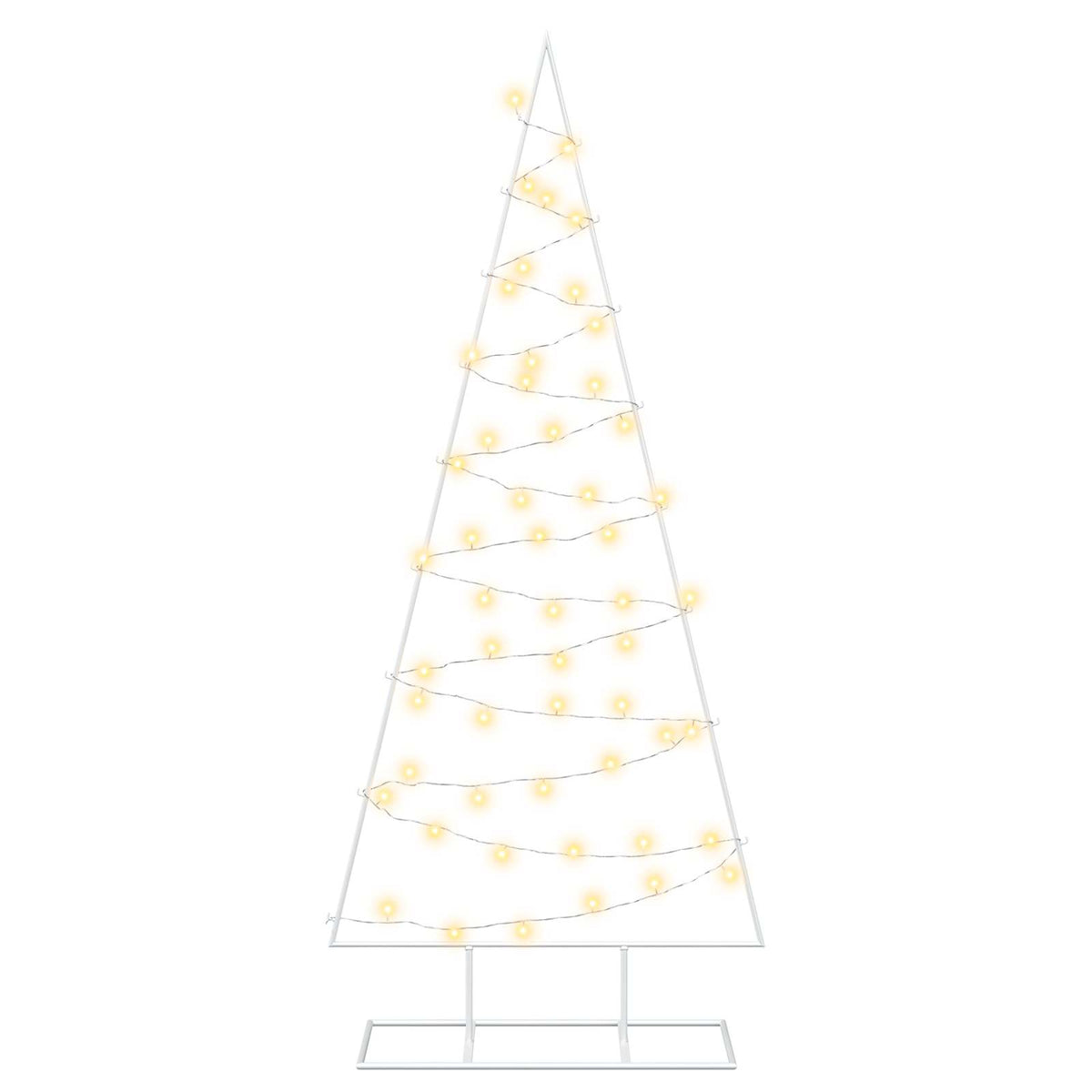 Metalen kerstboom met led KUOPIO 150 cm Warmwit Staal Wit