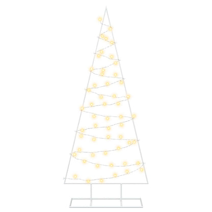 Metalen kerstboom met led KUOPIO 150 cm Warmwit Staal Wit