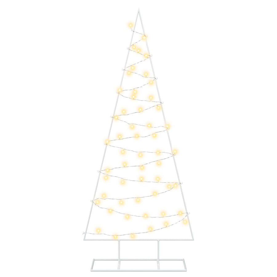 Metalen kerstboom met led KUOPIO 150 cm Warmwit Staal Wit
