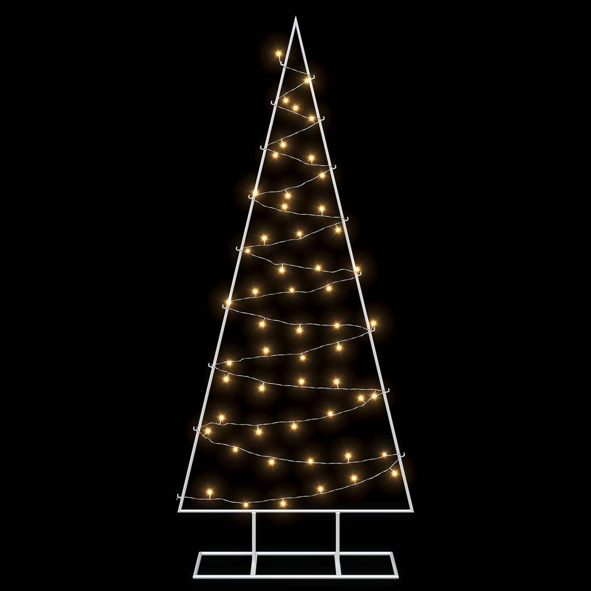 Metalen kerstboom met led KUOPIO 150 cm Warmwit Staal Wit