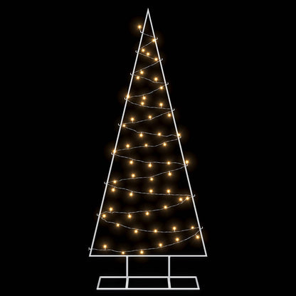 Metalen kerstboom met led KUOPIO 150 cm Warmwit Staal Wit
