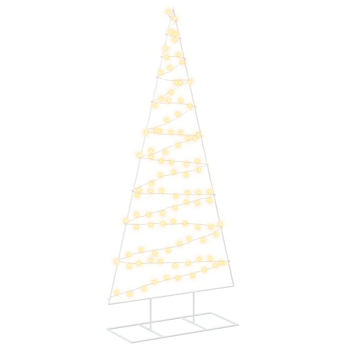 Metalen kerstboom met led KUOPIO 210 cm Warmwit Staal Wit