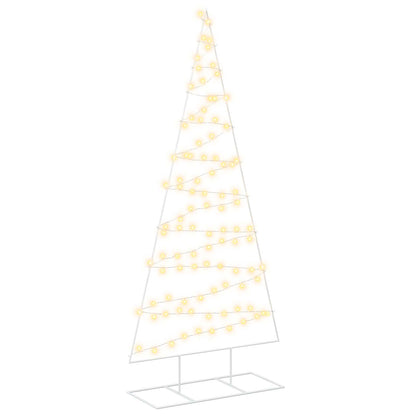 Metalen kerstboom met led KUOPIO 210 cm Warmwit Staal Wit