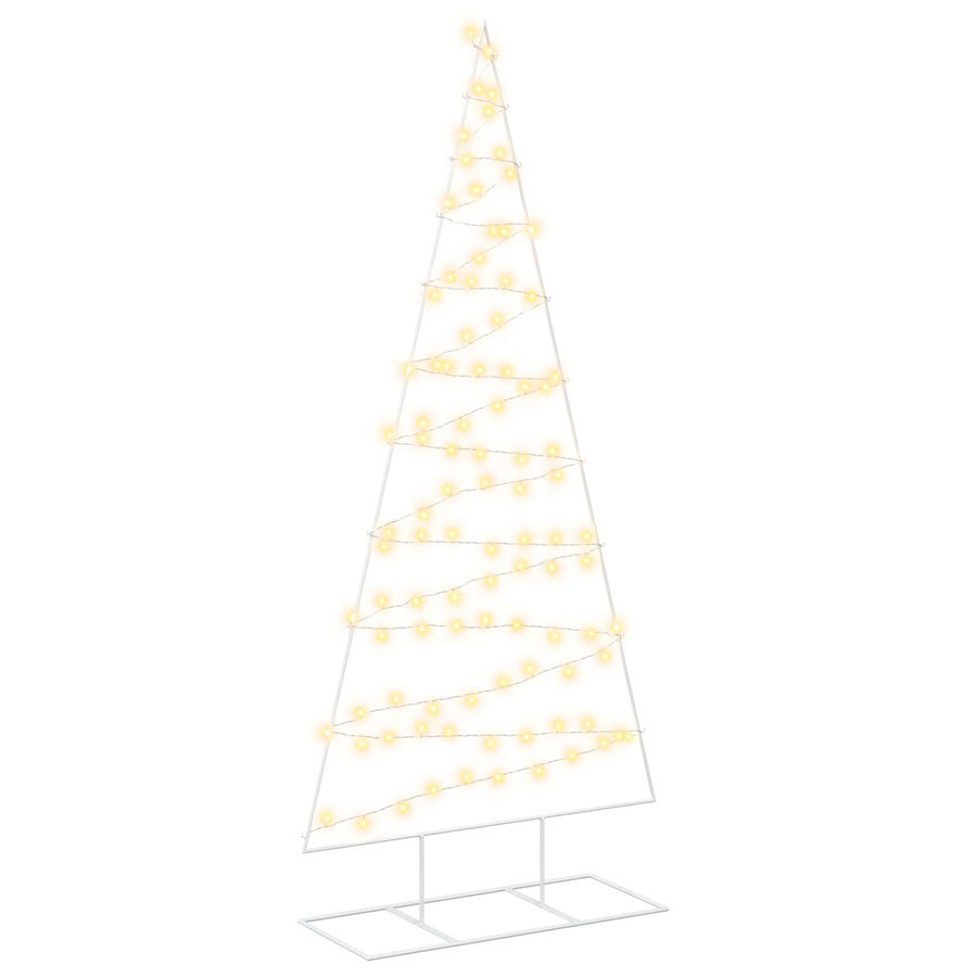 Metalen kerstboom met led KUOPIO 210 cm Warmwit Staal Wit