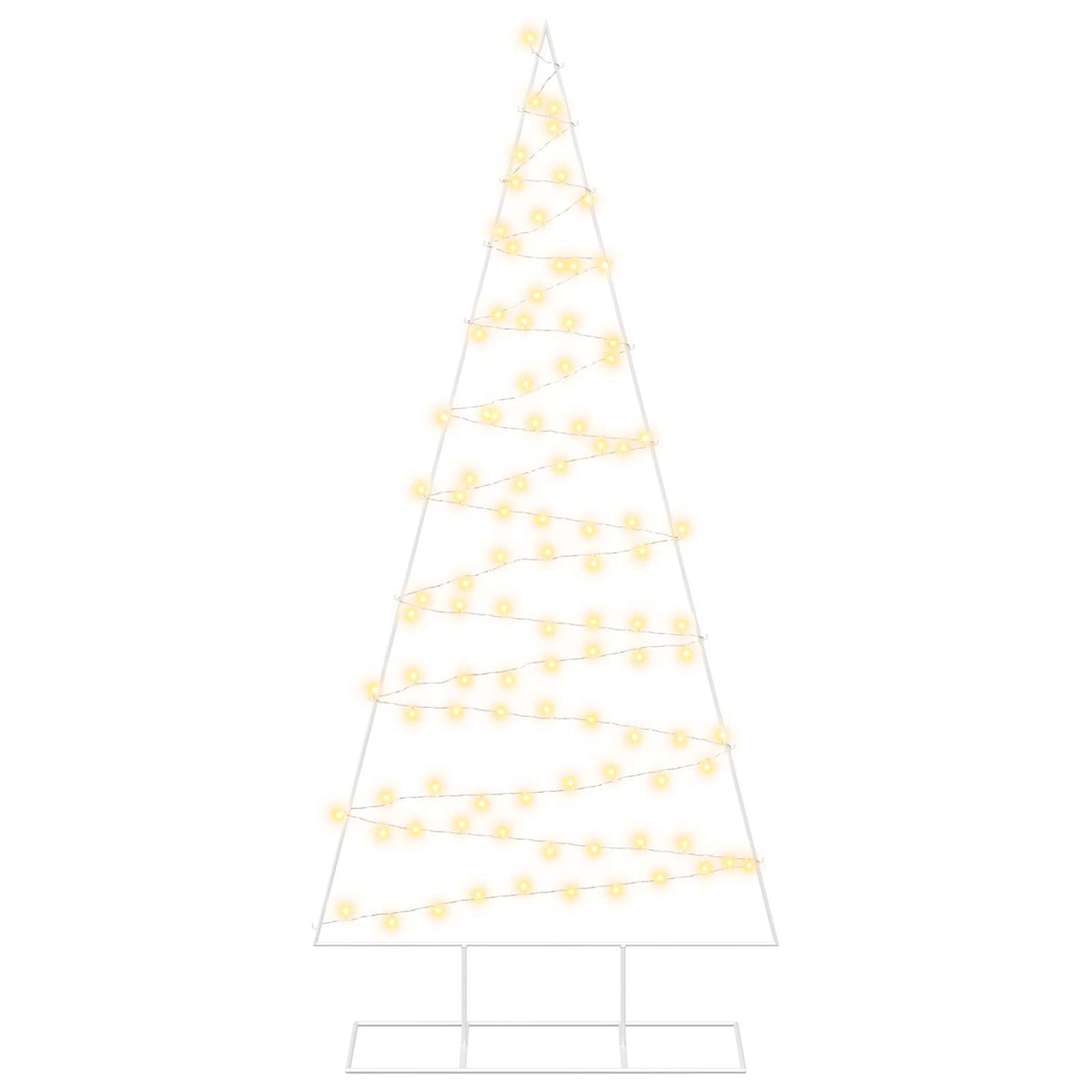 Metalen kerstboom met led KUOPIO 210 cm Warmwit Staal Wit
