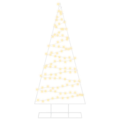 Metalen kerstboom met led KUOPIO 210 cm Warmwit Staal Wit