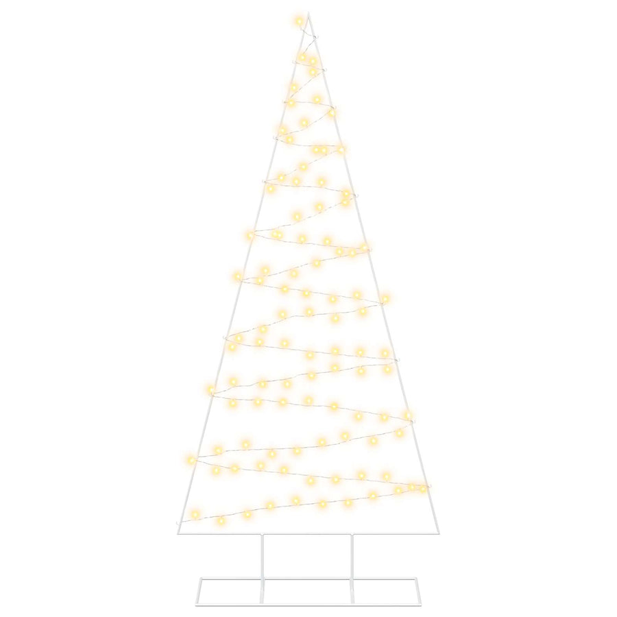 Metalen kerstboom met led KUOPIO 210 cm Warmwit Staal Wit
