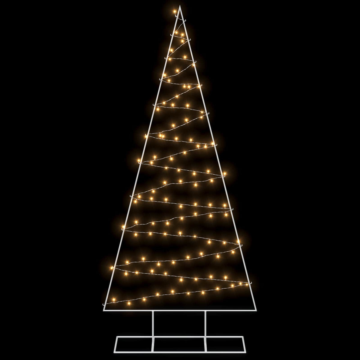 Metalen kerstboom met led KUOPIO 210 cm Warmwit Staal Wit