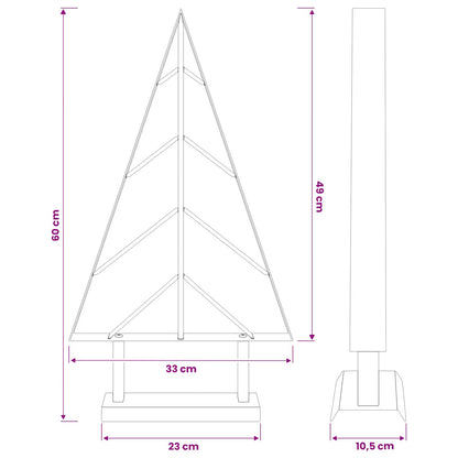 Metalen kerstboom met standaard KUOPIO 60 cm Staal Zwart