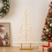 Metalen kerstboom 90 cm goud staal