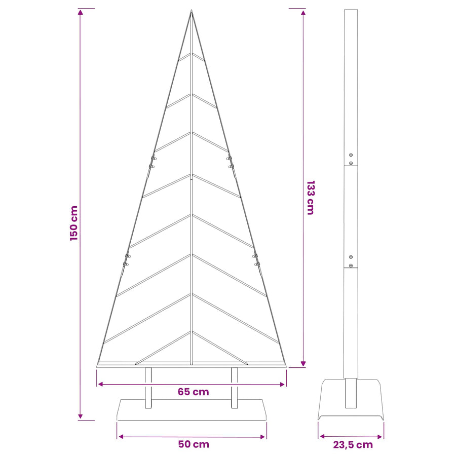 Metalen kerstboom met standaard KUOPIO 150 cm Staal Goud
