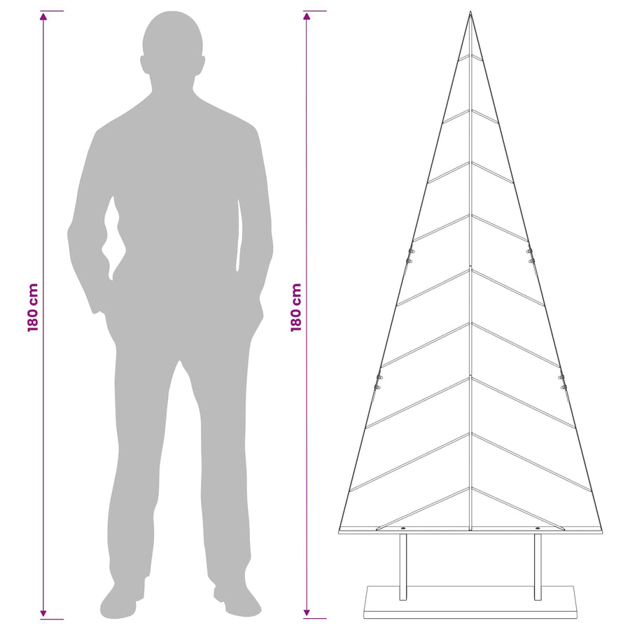 Metalen kerstboom met standaard KUOPIO 180 cm Staal Goud